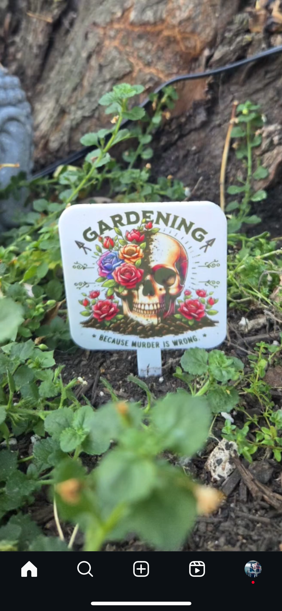 Gardening skull