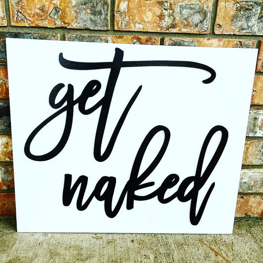 Get Naked - bathroom / bedroom wall decor