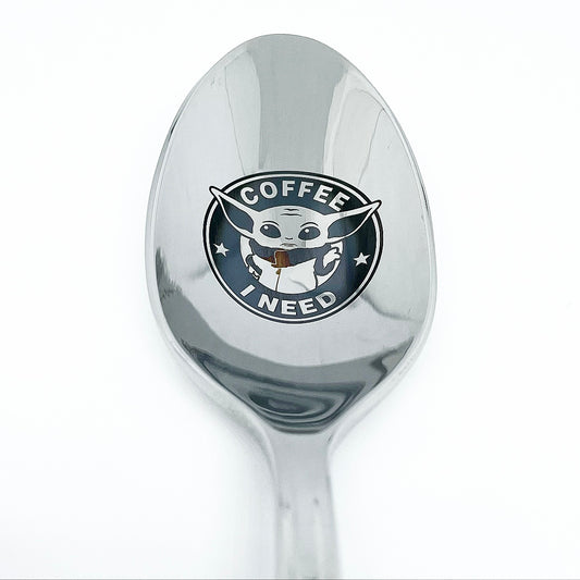 Coffee I need - baby yoda spoon