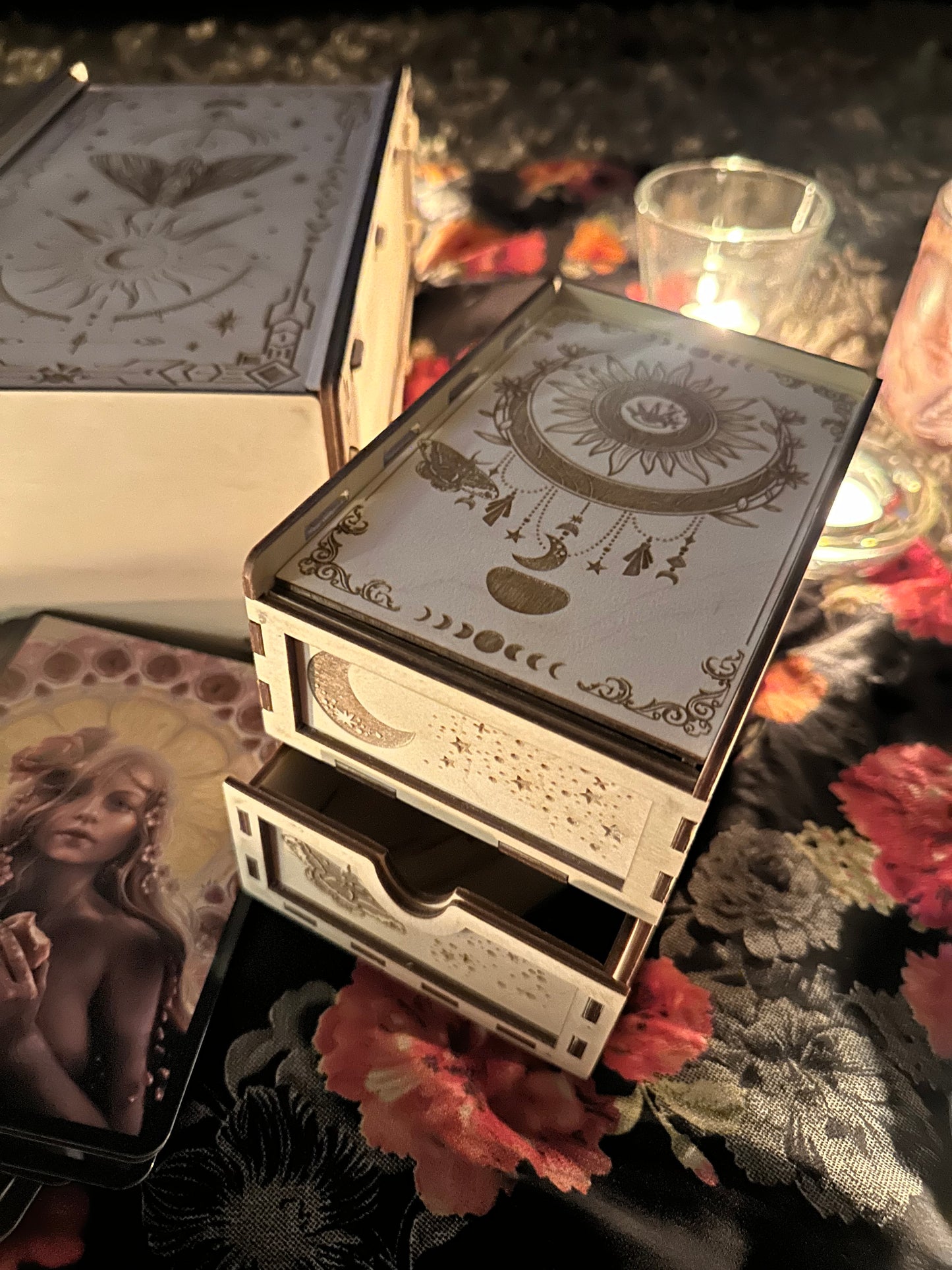 Double stacked tarot card holder