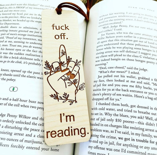 Shut up I’m reading - floral middle finger