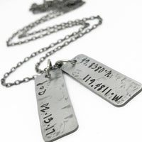 Anniversary necklace ~ double tags